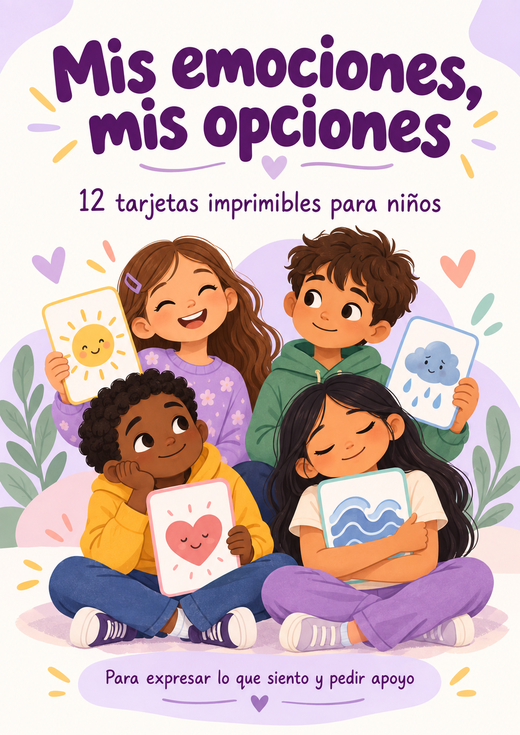 Mis emociones, mis opciones: 12 tarjetas imprimibles para niños