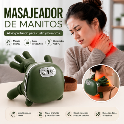 Masajeador Manitos Cuello Hombro Pierna Con Calor Recargable