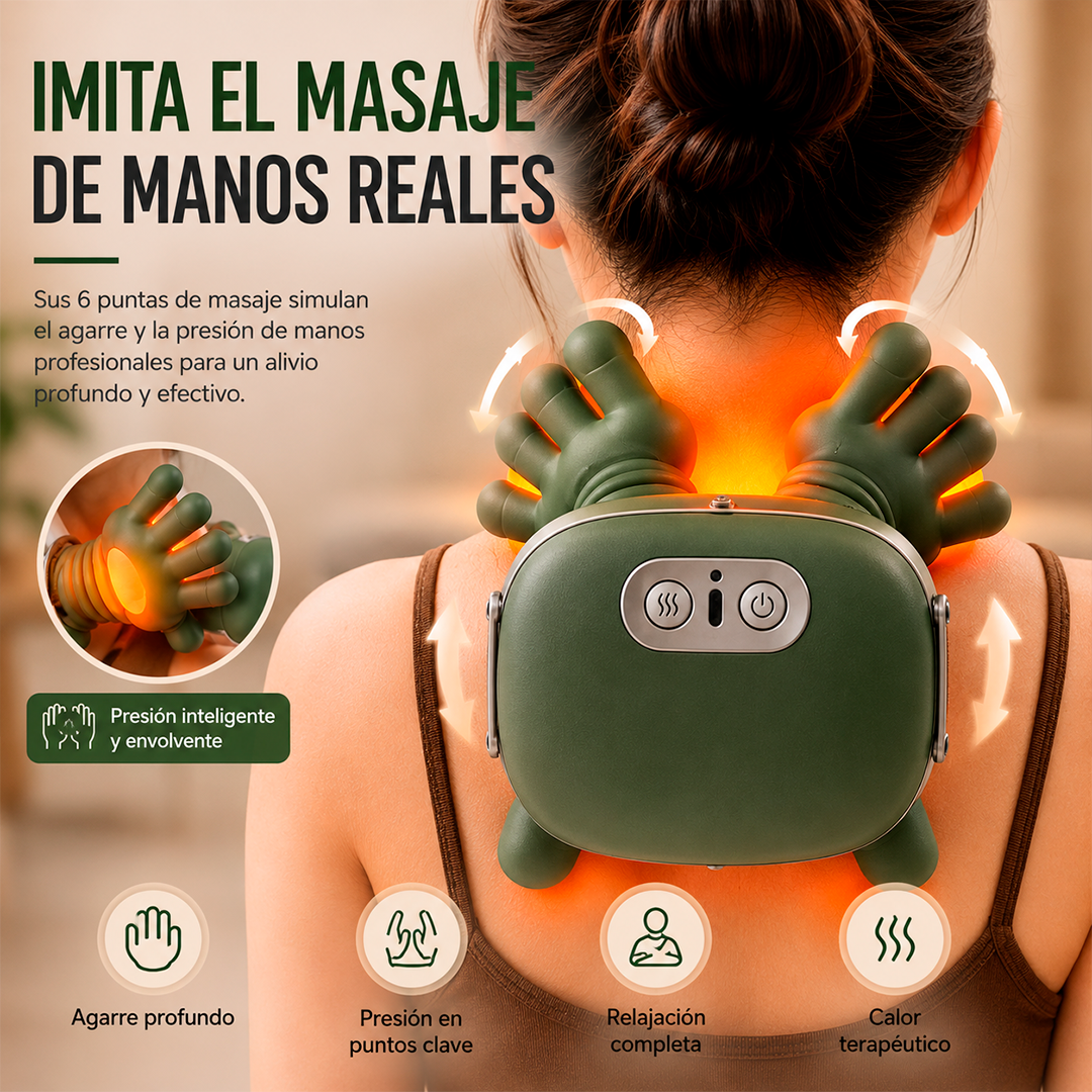 Masajeador Manitos Cuello Hombro Pierna Con Calor Recargable
