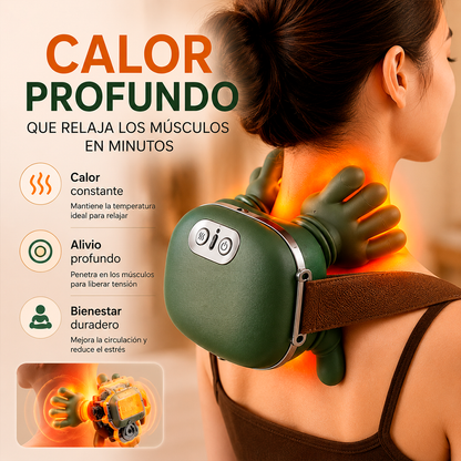 Masajeador Manitos Cuello Hombro Pierna Con Calor Recargable