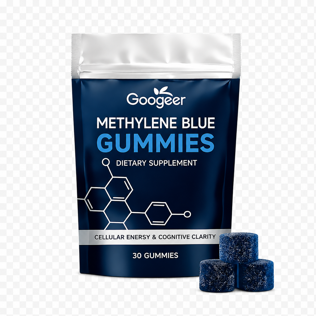 Gomitas azul de metileno / Apoya la Concentración, Enfoque, Rendimiento y Sistema Nervioso