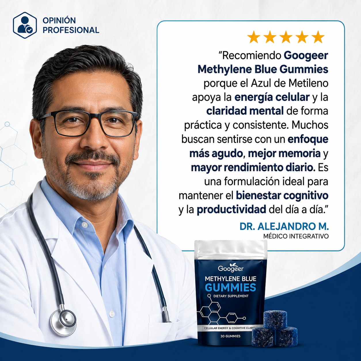 Gomitas azul de metileno / Apoya la Concentración, Enfoque, Rendimiento y Sistema Nervioso
