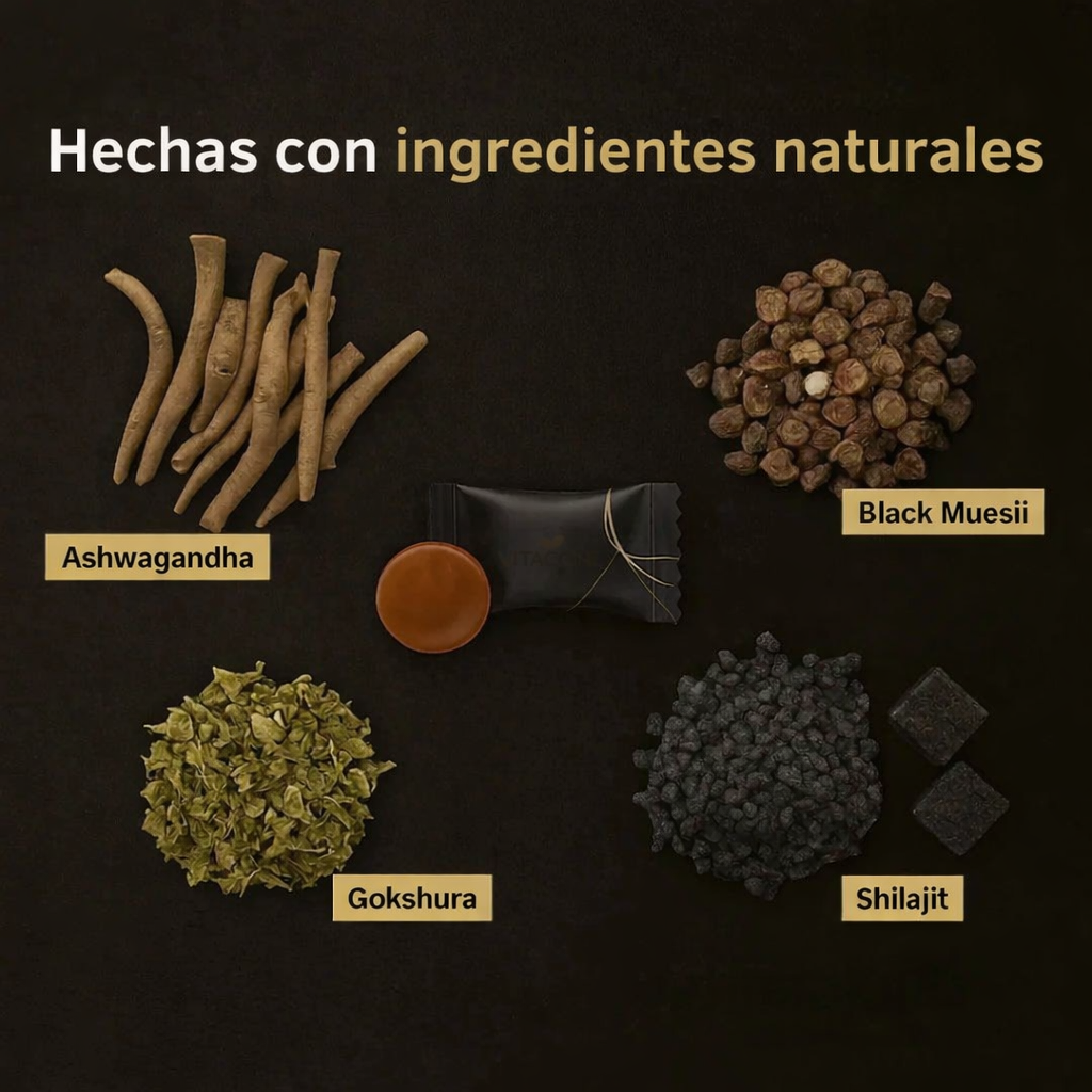 ShilaForce: Shilajit en Gomitas + Maca Negra + Ashwagandha Premium (Adiós Viagra)
