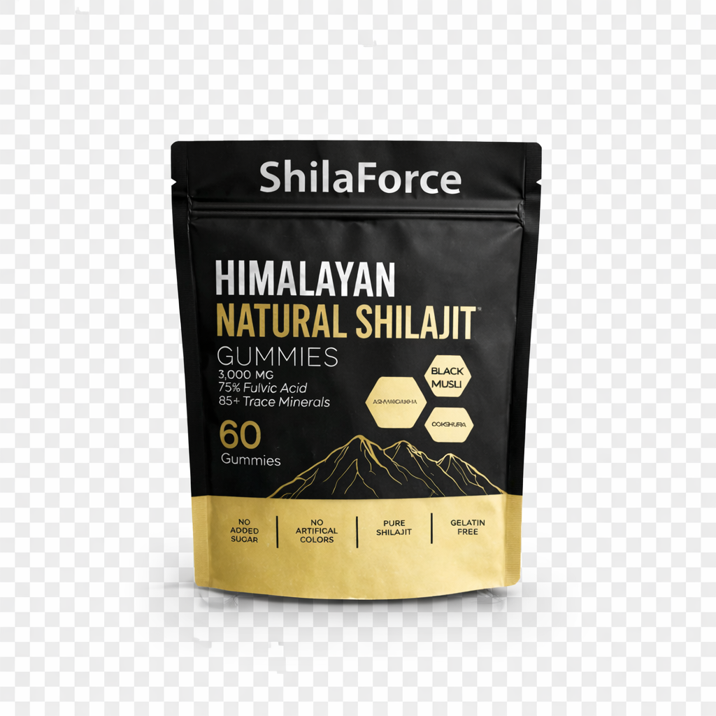 ShilaForce: Shilajit en Gomitas + Maca Negra + Ashwagandha Premium (Adiós Viagra)