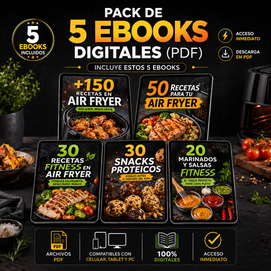 Pack de 5 Ebooks Air Fryer
