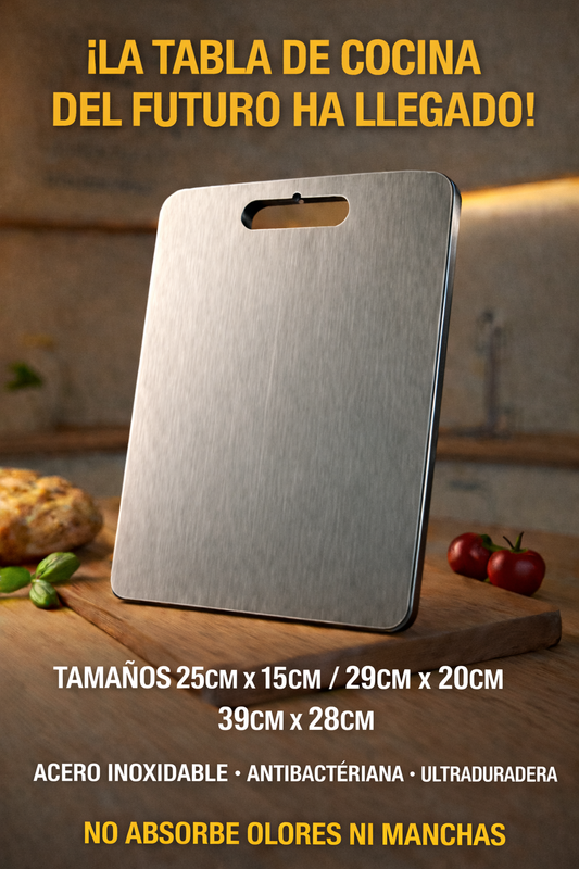 TitanCut – Tabla de Cortar Gruesa de Acero Inoxidable