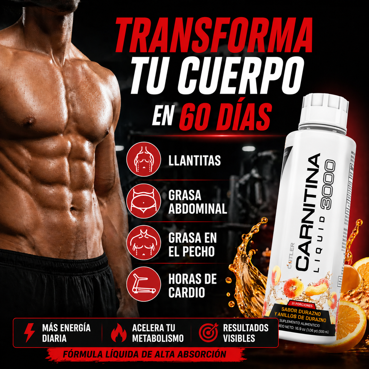 L-Carnitine / Apoya la quema de grasa y el rendimiento