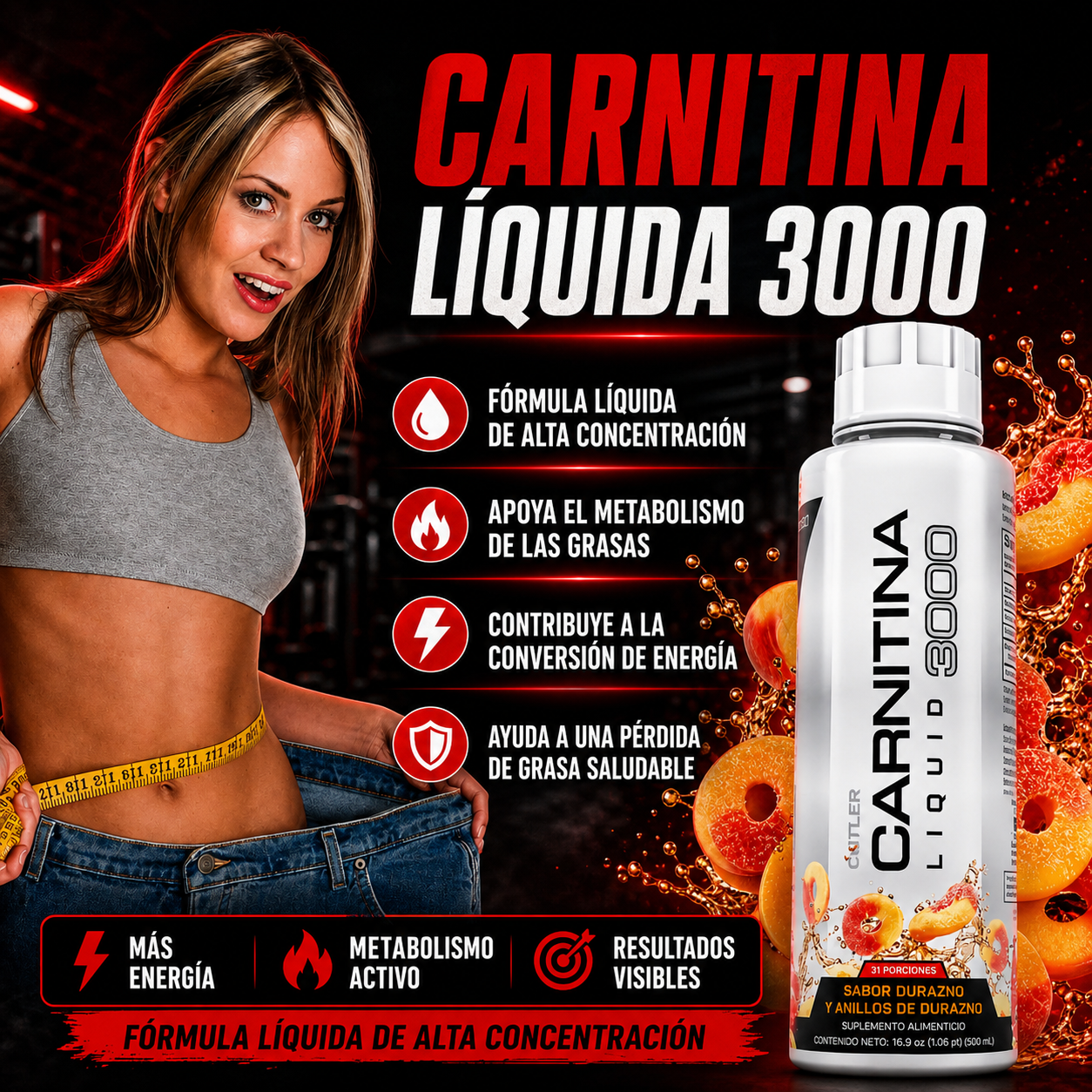 L-Carnitine / Apoya la quema de grasa y el rendimiento