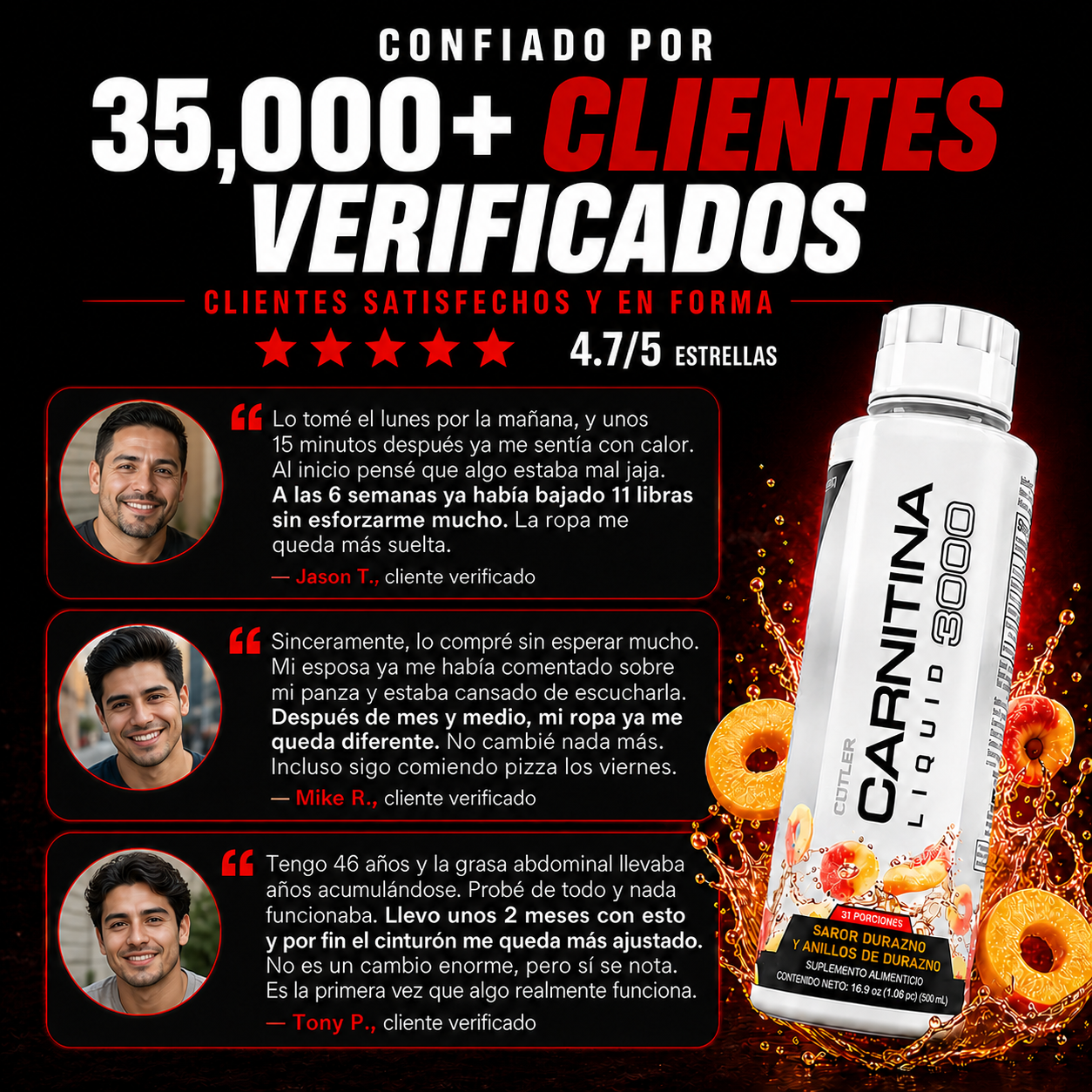 L-Carnitine / Apoya la quema de grasa y el rendimiento