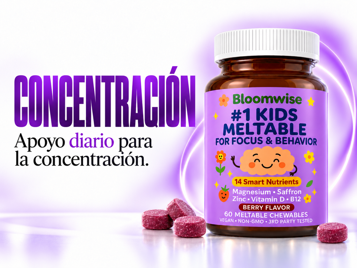 (Doble concentración 2X) Suplemento para niños | Calma, Foco y Concentración
