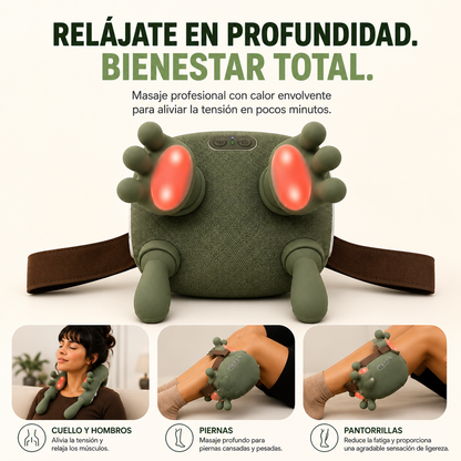 Masajeador Manitos Cuello Hombro Pierna Con Calor Recargable